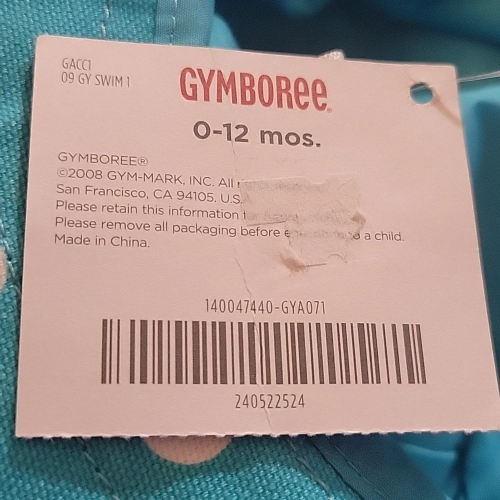 Gymboree Wide Brim Sunhat Age 0 to 9 Months, New